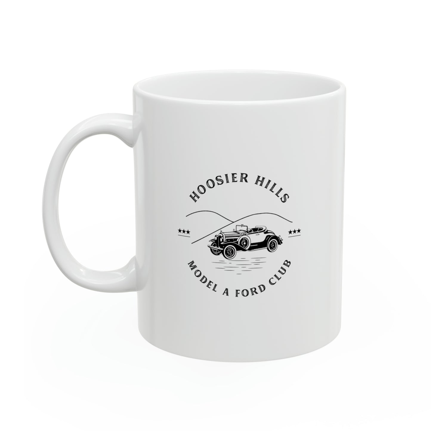 Hoosier Hills Model A Ford Club Ceramic Mug, 11oz