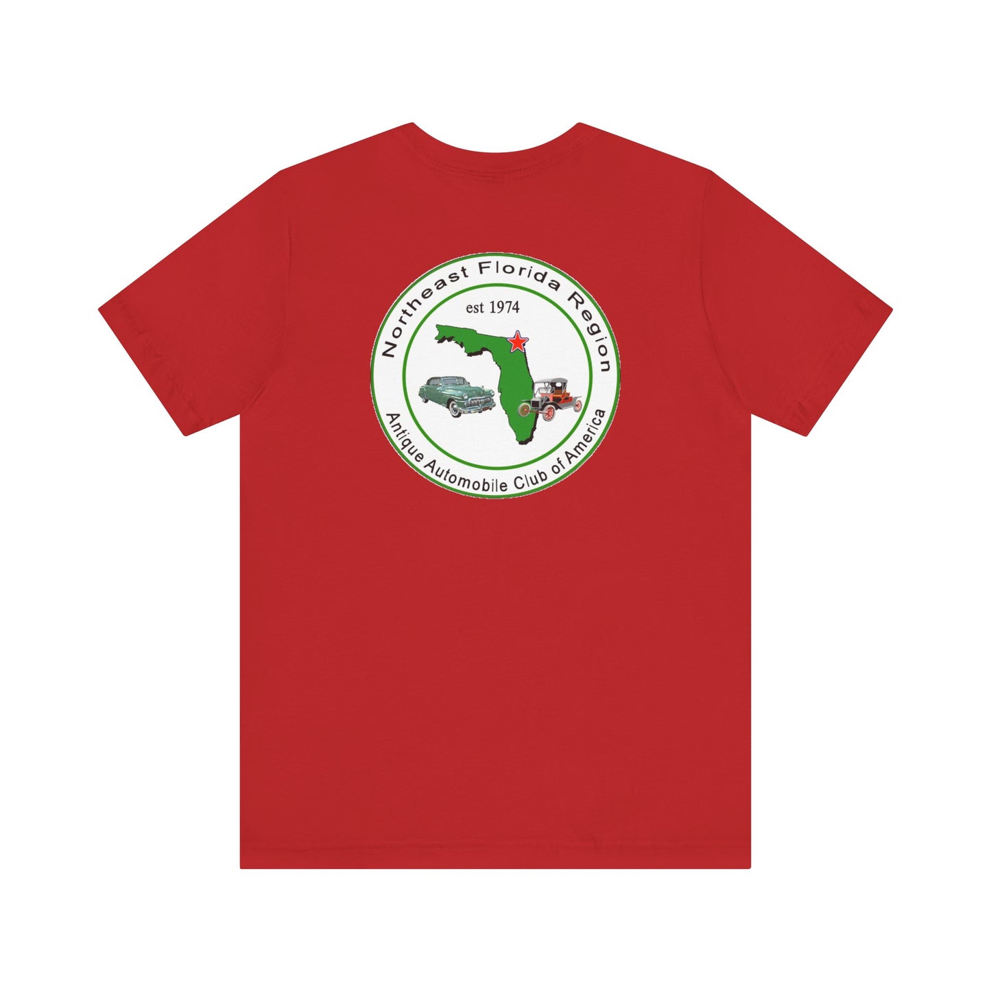 Northeast Florida Region AACA (front and back logos) - Unisex Jersey Shirt for Car Enthusiasts