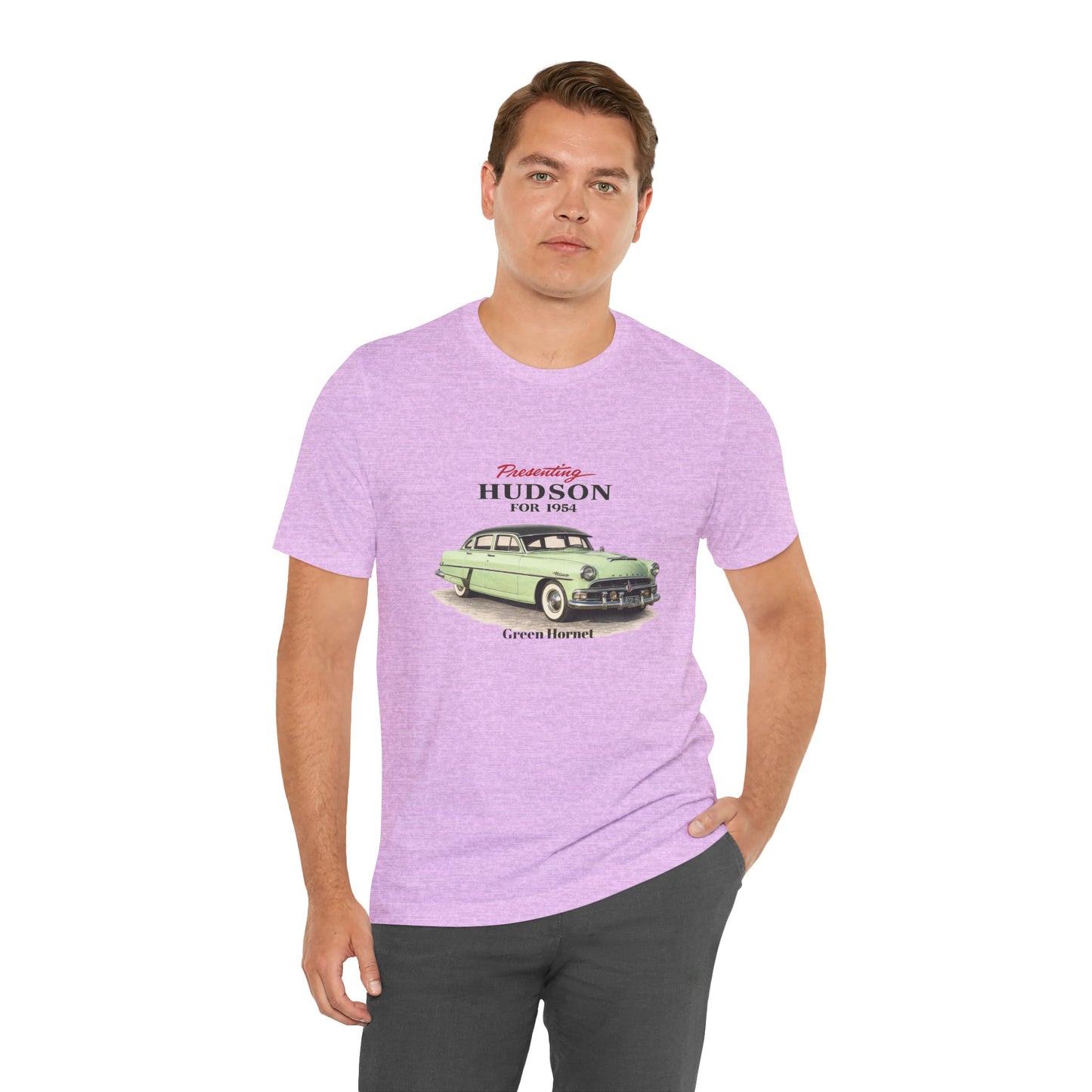 1954 Hudson Hornet Vintage Car Tee — Green Classic Automobile Graphic T-Shirt (RonR)