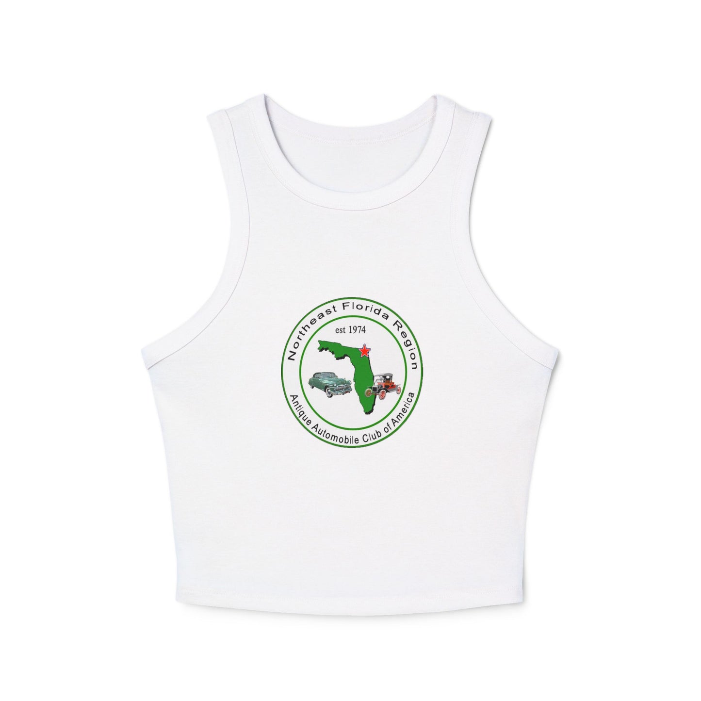 Northeast Florida Region AACA Women's Racer Tank Top - Retro Style Crop Top