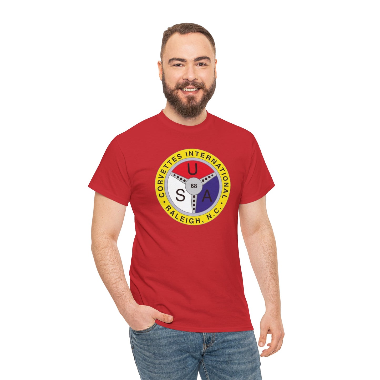 Corvettes International Raleigh NC Logo T-Shirt - Unisex Heavy Cotton Tee