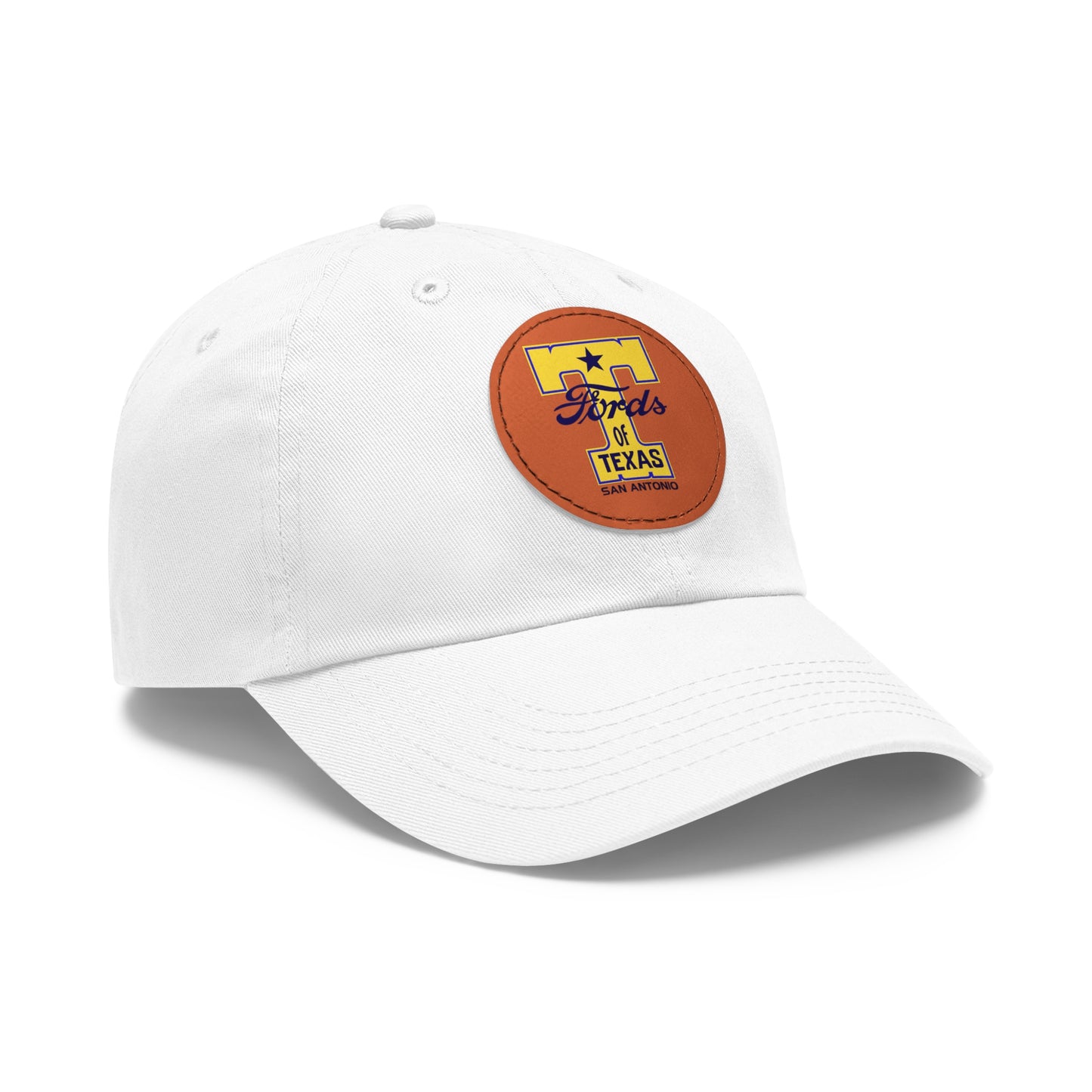 T Fords of Texas Dad Hat with Leather Patch (Round)