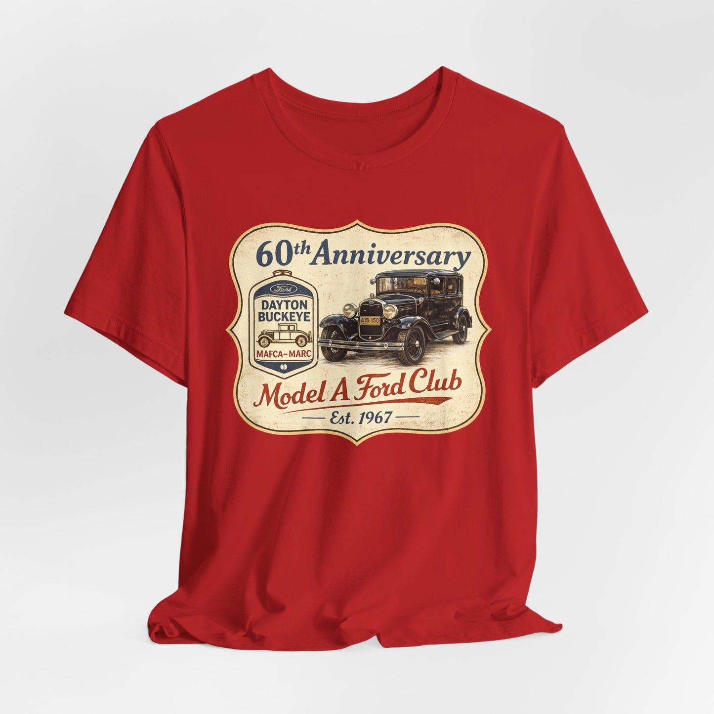 Dayton Buckeye Model A Ford Club 60th Anniversary Tee (JA) - Vintage Classic Car Shirt