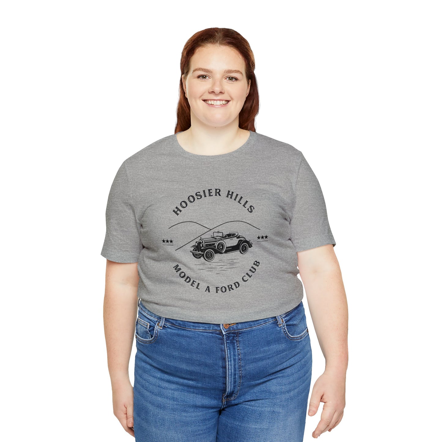 Hoosier Hills Model A Ford Club Unisex Jersey Short Sleeve Tee