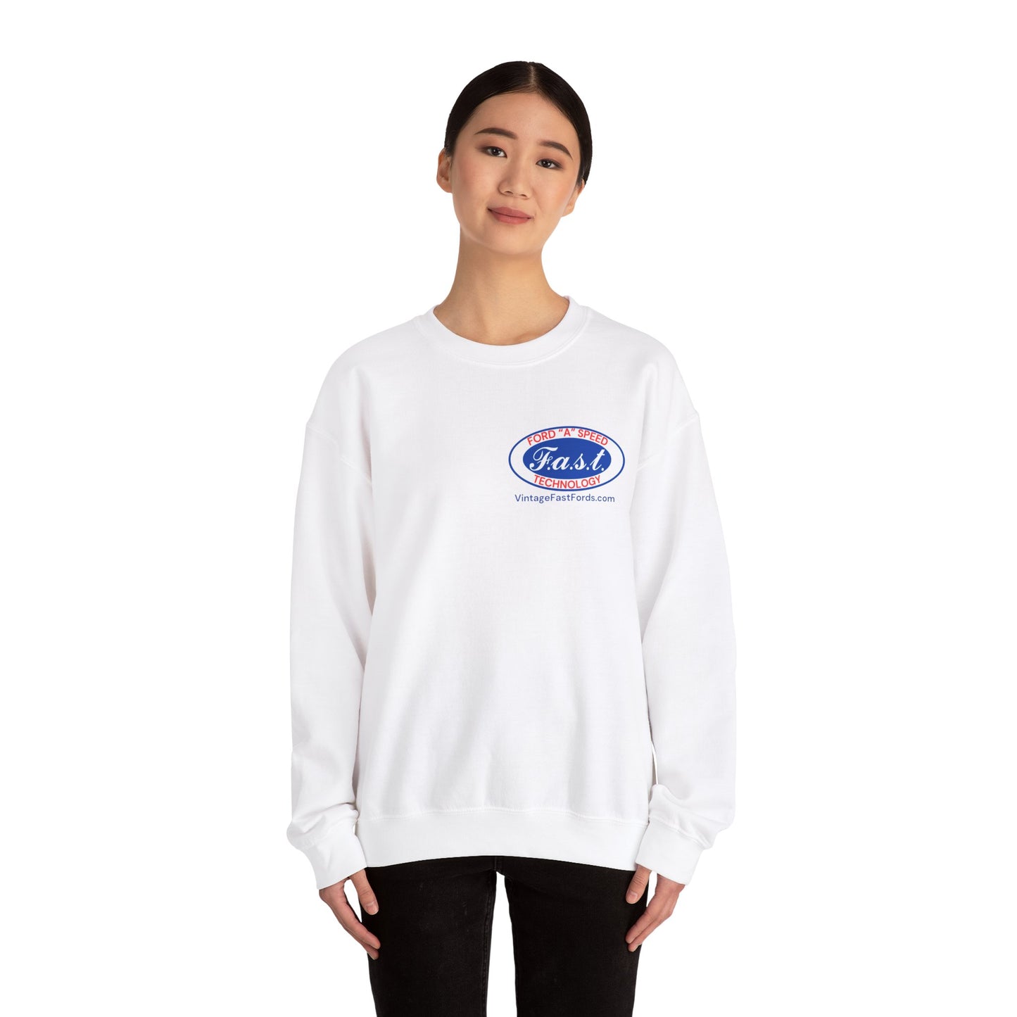 F.A.S.T. Ford "A" Speed Technology (front & back logo) Unisex Crewneck Sweatshirt