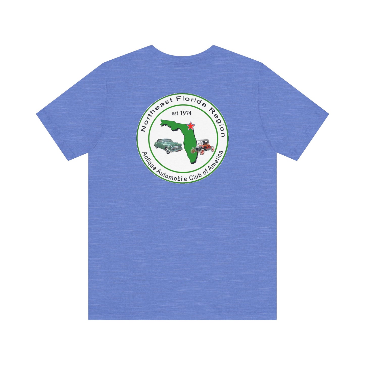 Northeast Florida Region AACA (front and back logos) - Unisex Jersey Shirt for Car Enthusiasts