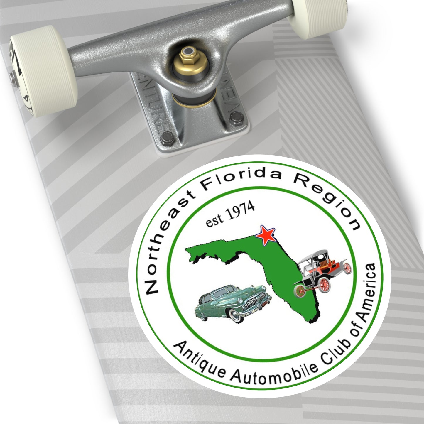 Northeast Florida Region AACA Round Stickers - Perfect for Enthusiasts & Collectors
