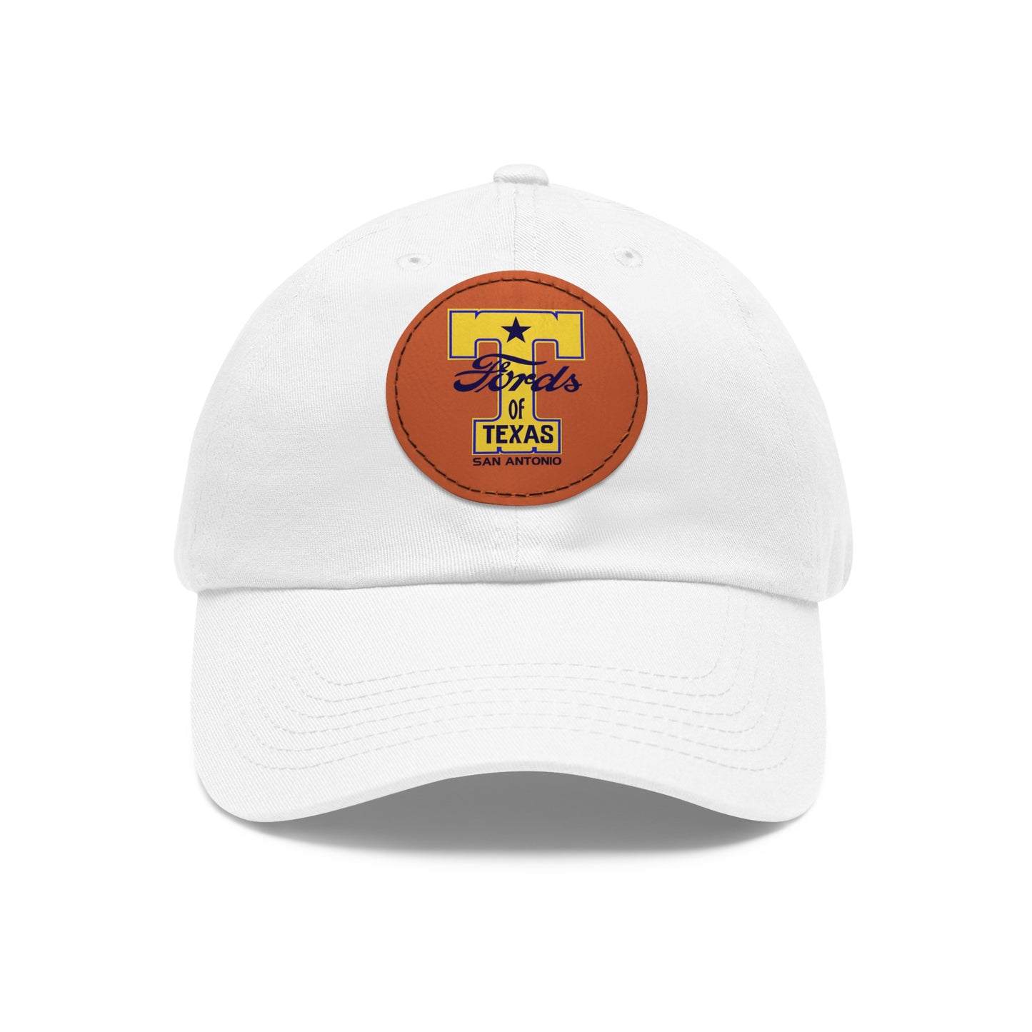 T Fords of Texas Dad Hat with Leather Patch (Round)