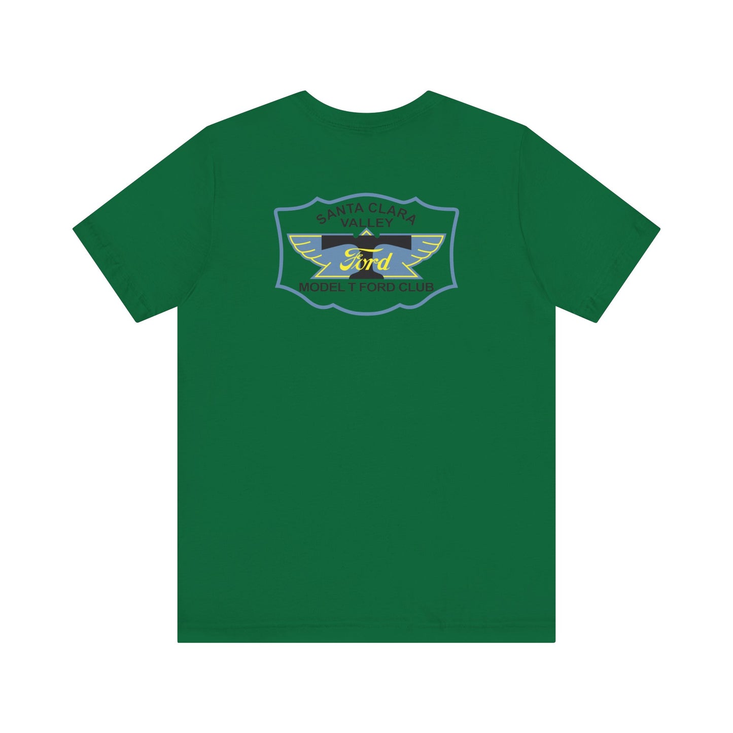 Santa Clara Valley Model T Ford Club (front and back print) Unisex Jersey Short Sleeve Tee