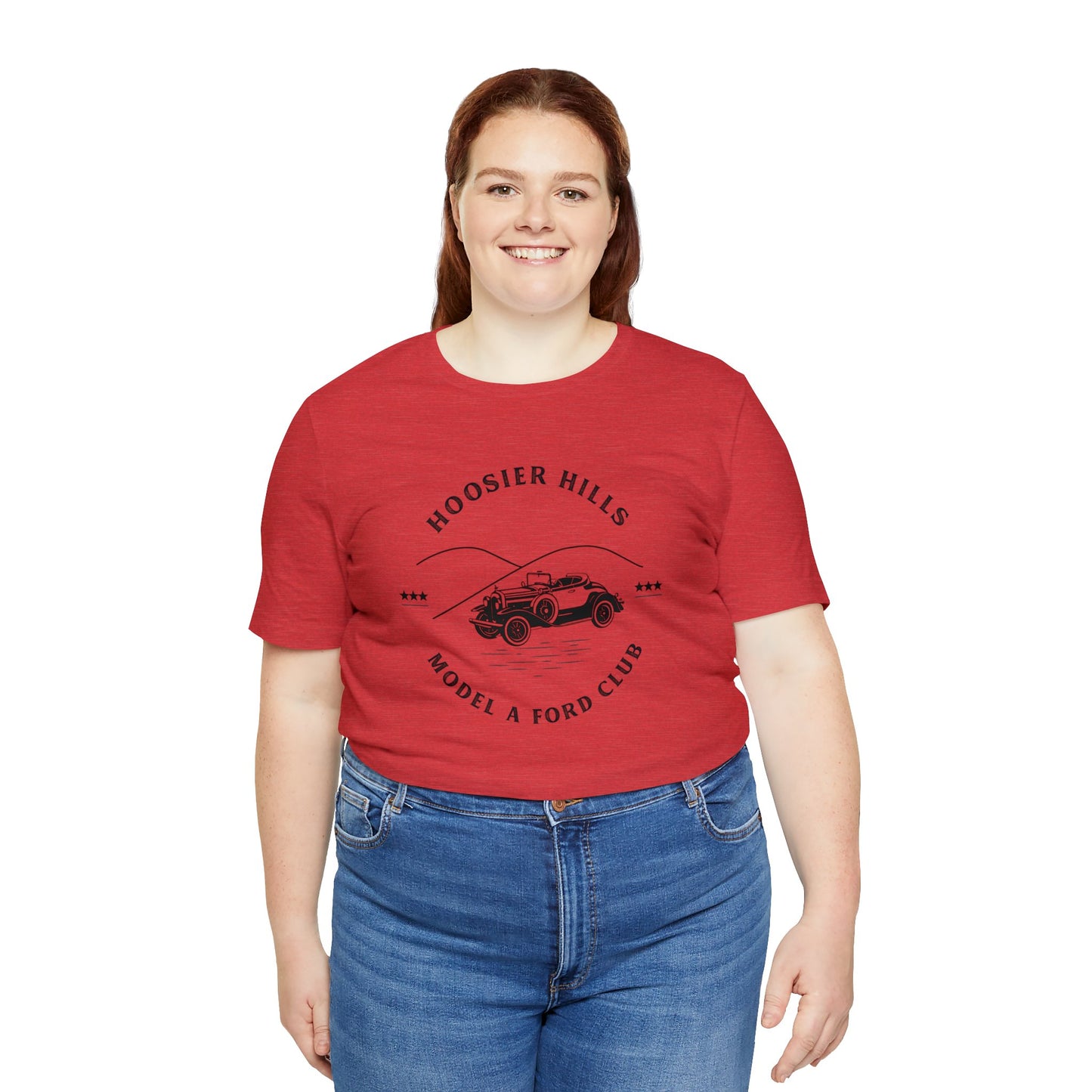 Hoosier Hills Model A Ford Club Unisex Jersey Short Sleeve Tee