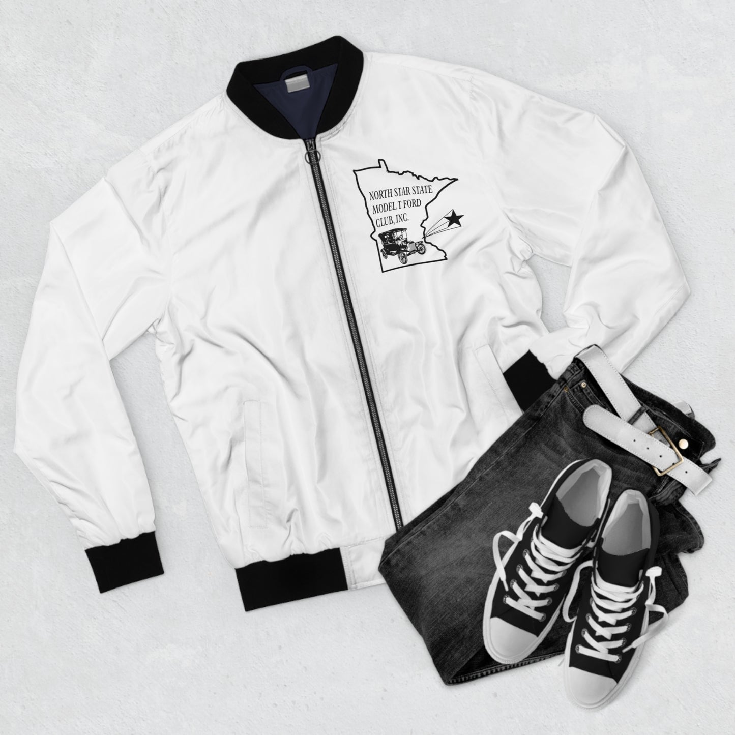 North Star State Model T Ford Club, Inc. Men's Bomber Jacket (AOP)