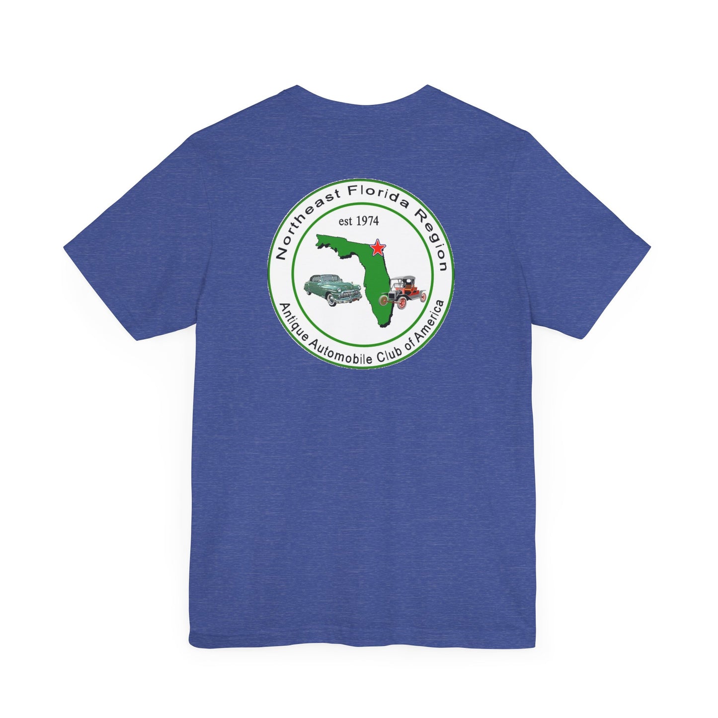 Northeast Florida Region AACA (front and back logos) - Unisex Jersey Shirt for Car Enthusiasts