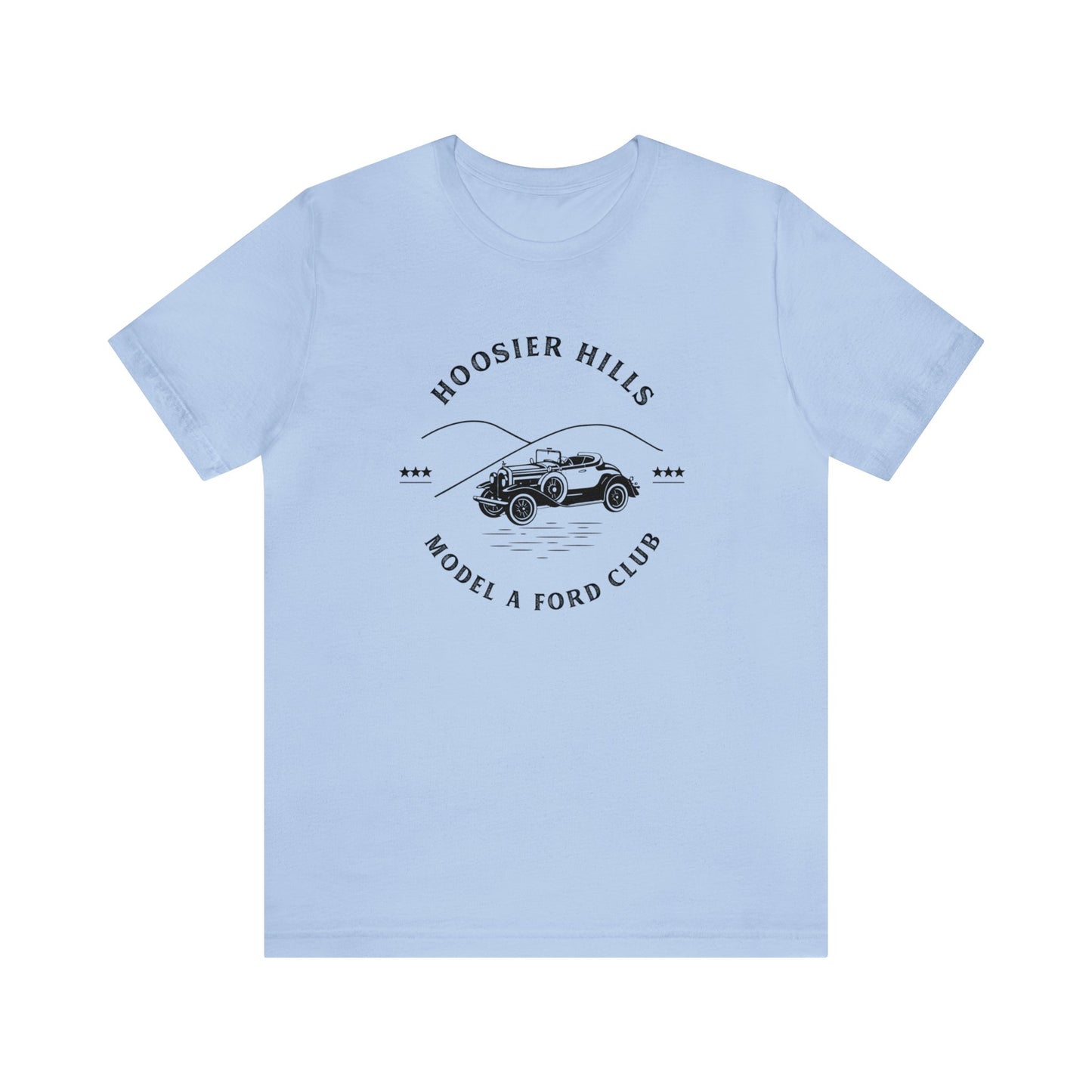 Hoosier Hills Model A Ford Club Unisex Jersey Short Sleeve Tee