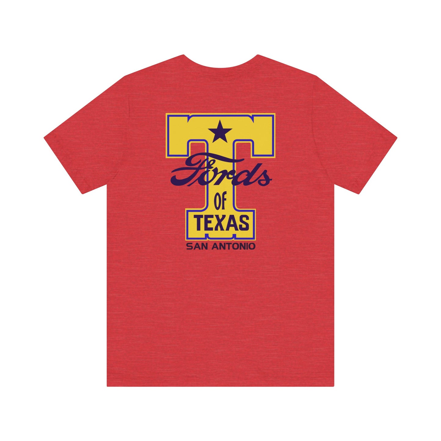 T Fords of Texas (front and back print) Unisex Jersey Short Sleeve Tee