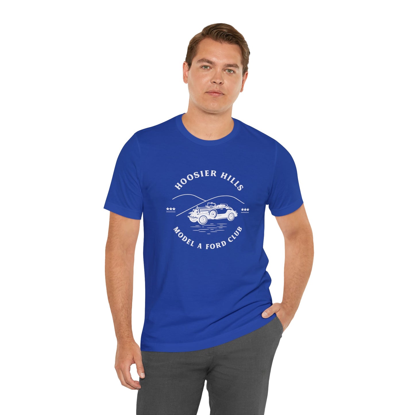 Hoosier Hills Model A Ford Club Unisex Jersey Short Sleeve Tee