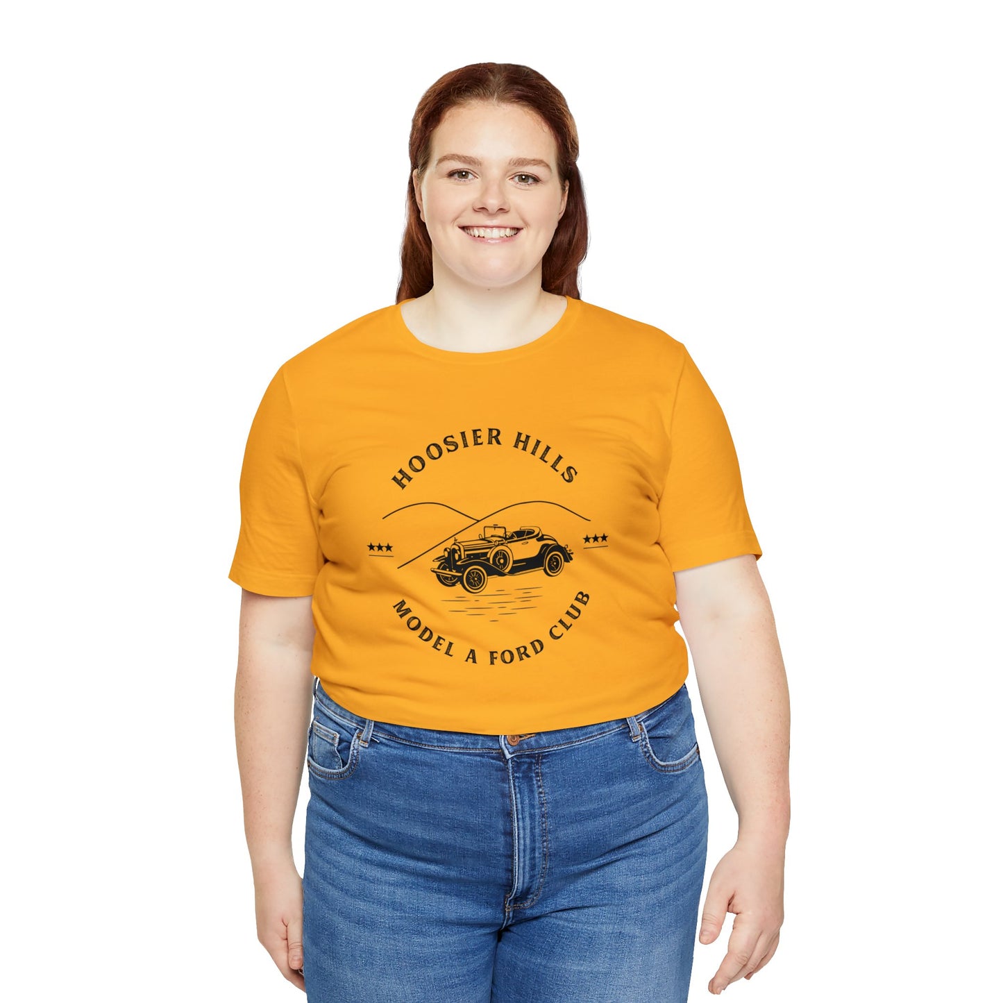 Hoosier Hills Model A Ford Club Unisex Jersey Short Sleeve Tee