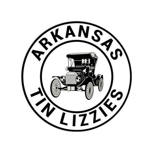 Arkansas Tin Lizzies Transparent Outdoor Stickers, Round, 1pcs