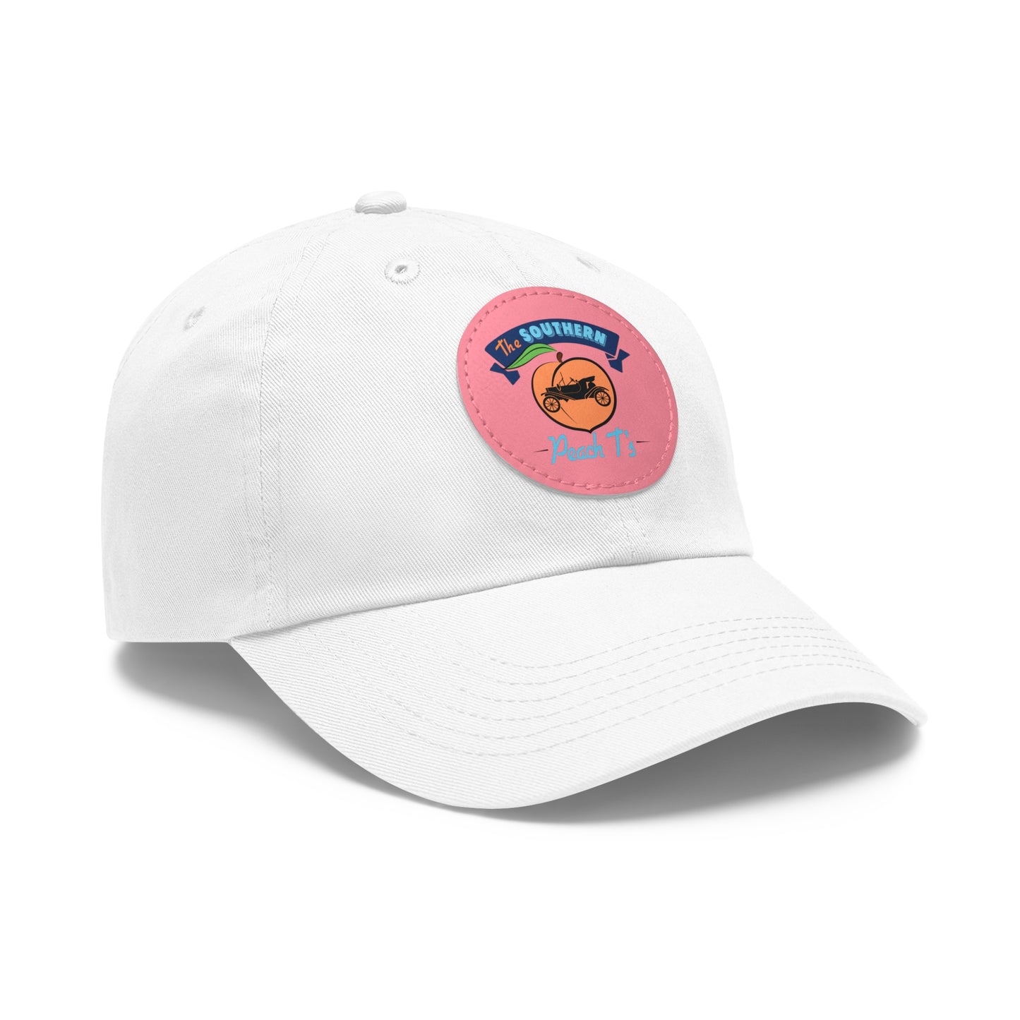 The Southern Peach T's Dad Hat with Leather Patch (Round)