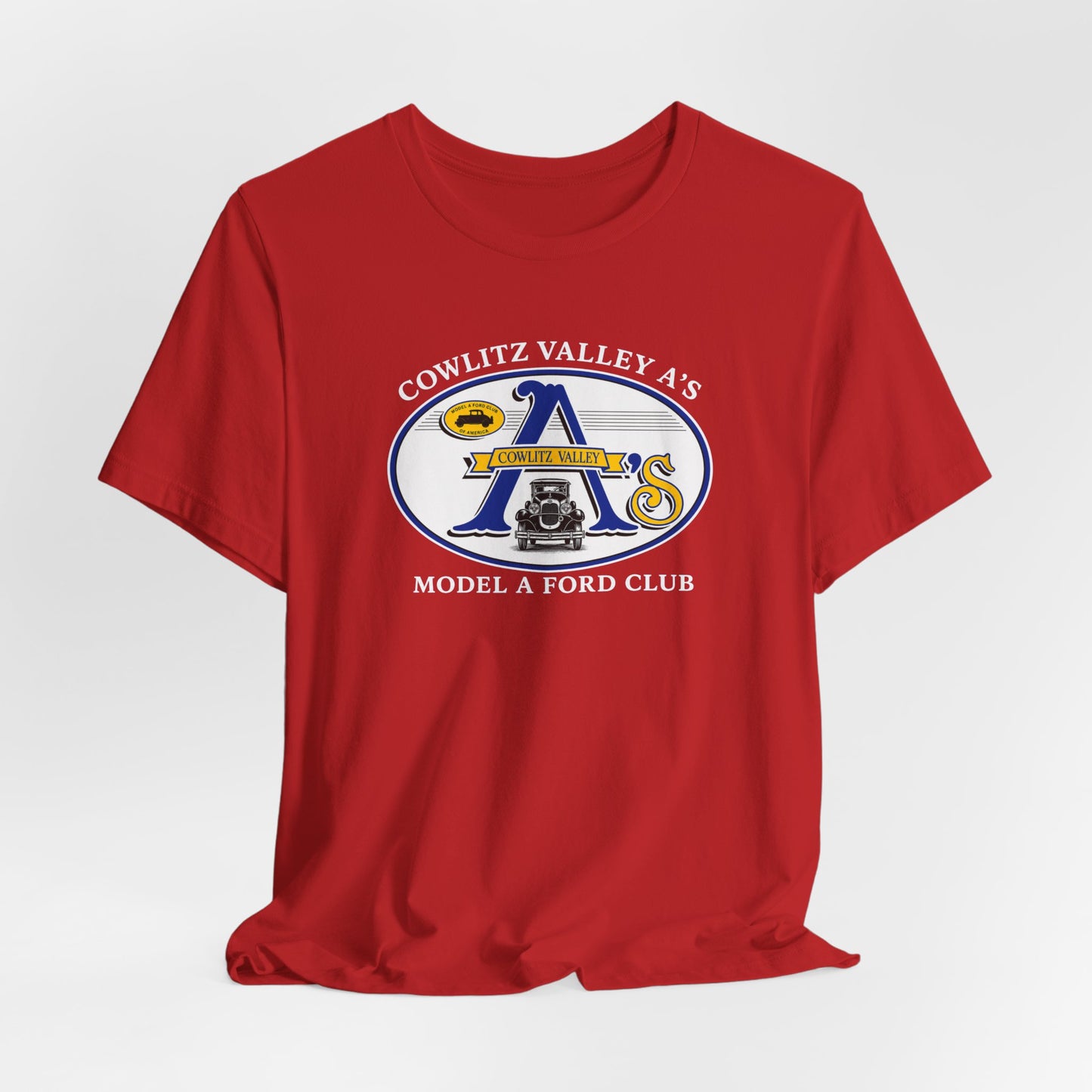 Cowlitz Valley A's Model A Ford Club Tee — Unisex Jersey Short Sleeve Tee