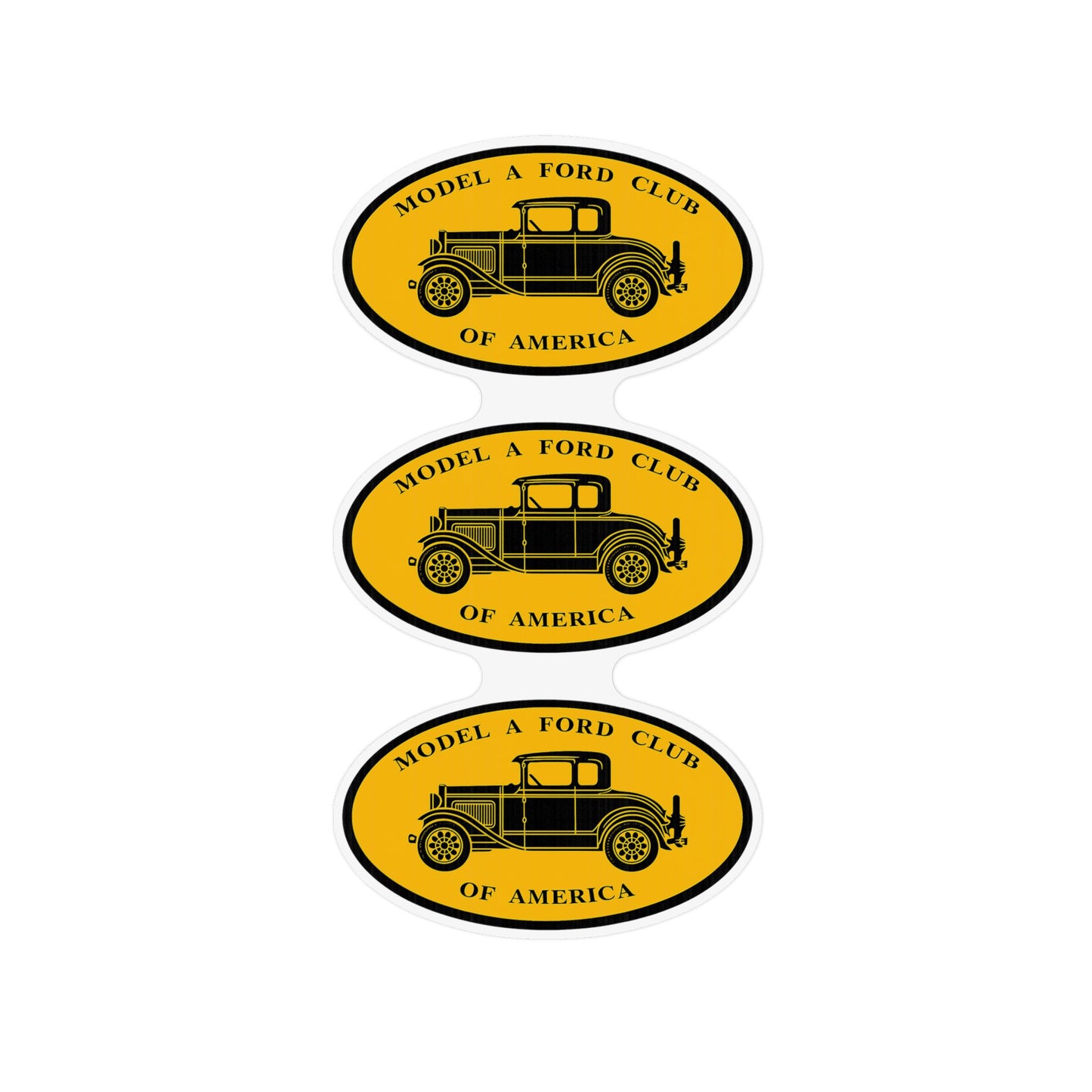Model A Ford Club of America Oval Magnet — Three Vintage Car Club Magnets