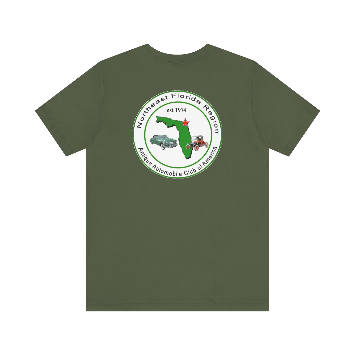 Northeast Florida Region AACA (front and back logos) - Unisex Jersey Shirt for Car Enthusiasts