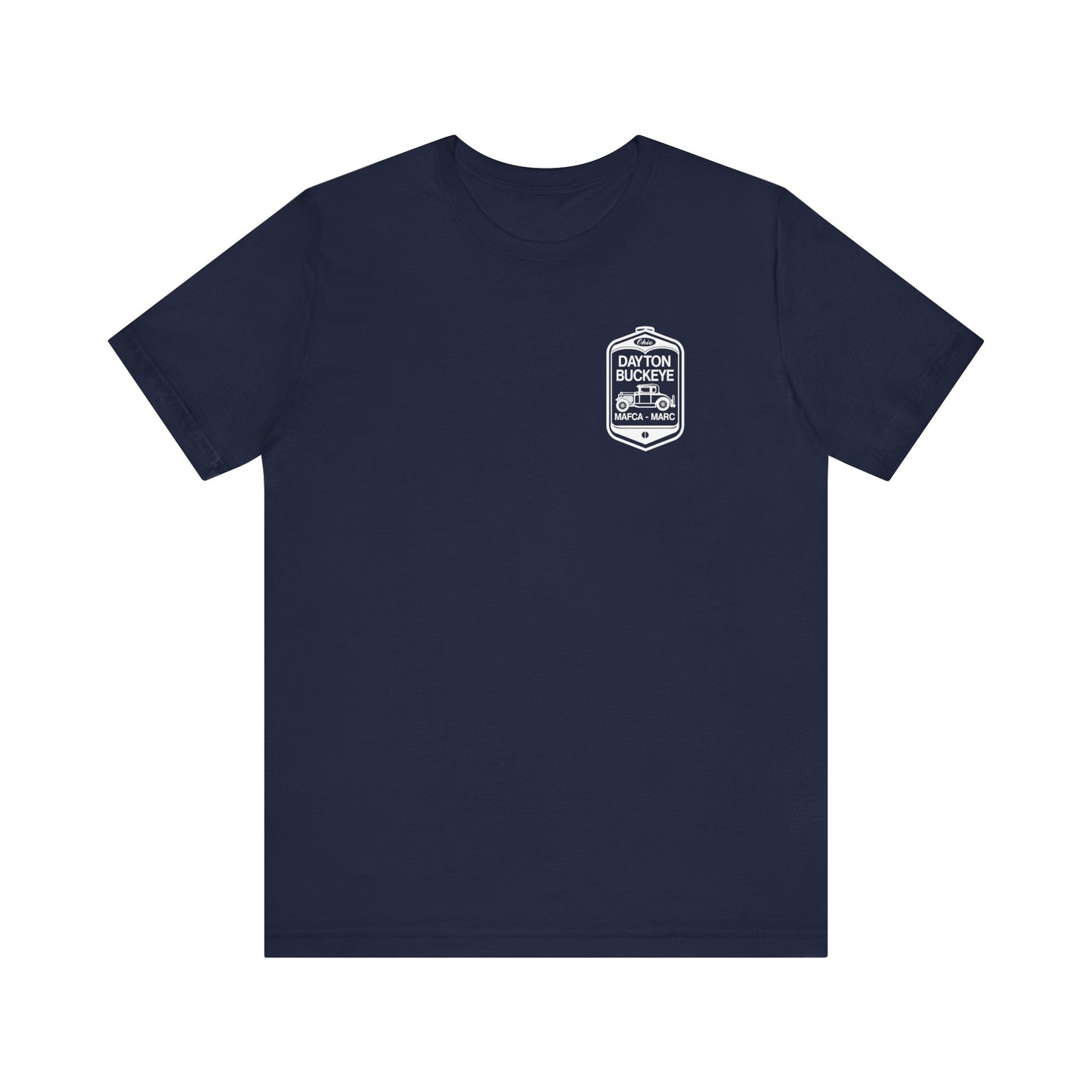 Dayton Buckeye (front and back logo) Unisex Jersey Short Sleeve Tee