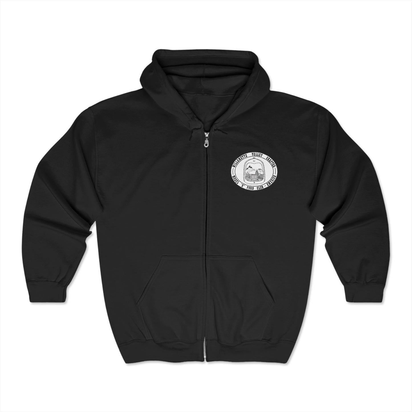 Willamette Valley Chapter MAFCA (front logo only) Unisex Full Zip Hoodie for Cozy Comfort