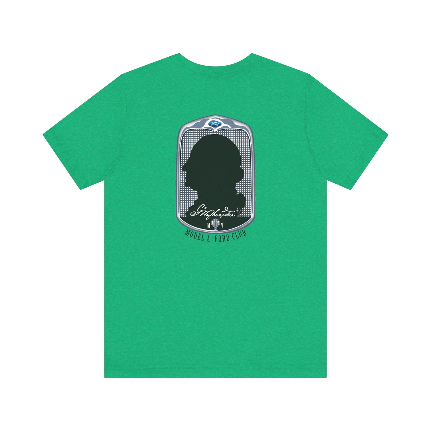 George Washington Model A Ford Club (front and back black logo) Unisex Jersey Short Sleeve Tee