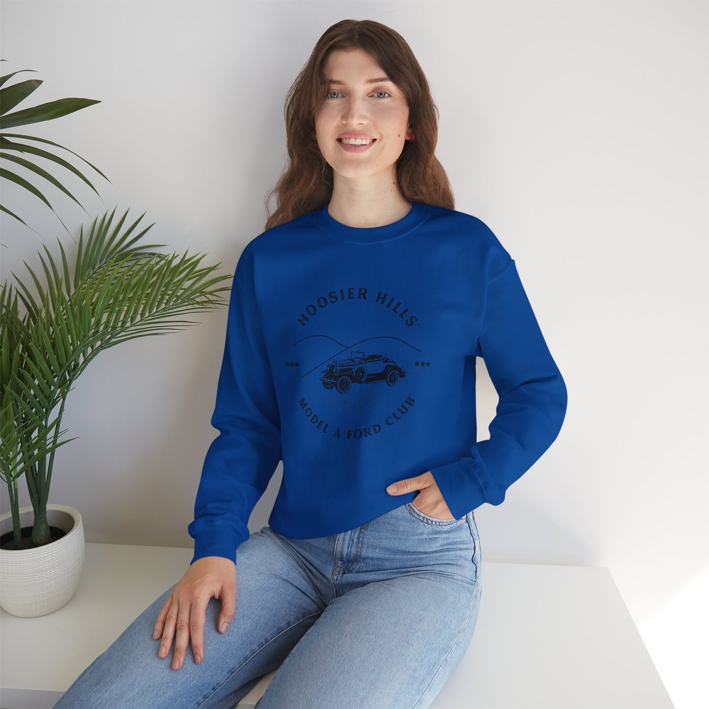 Hoosier Hills Model A Ford Club Unisex Heavy Blend™ Crewneck Sweatshirt