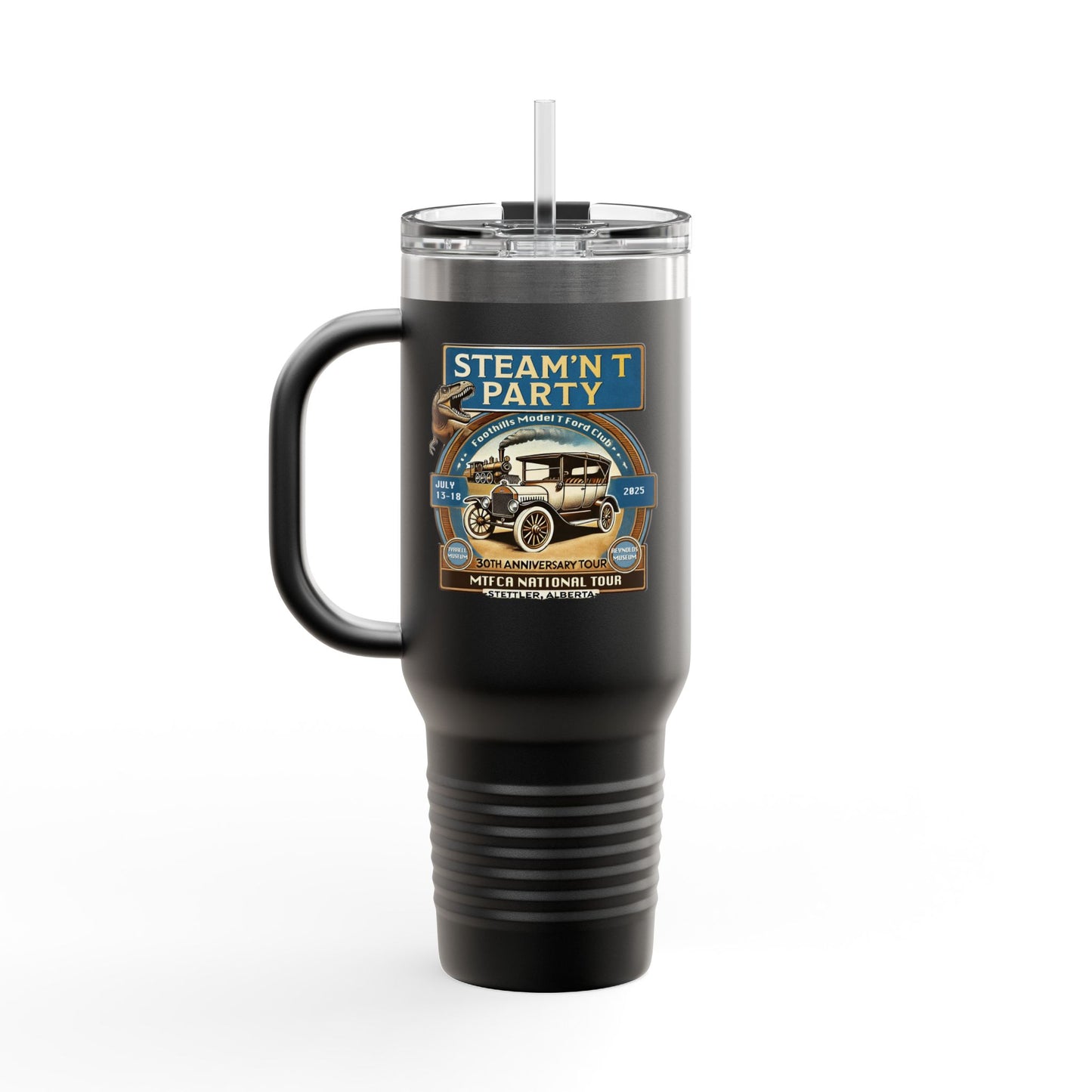 Foothills Model T Ford Club STEAM'N T PARTY Insulated Travel Mug - 40oz