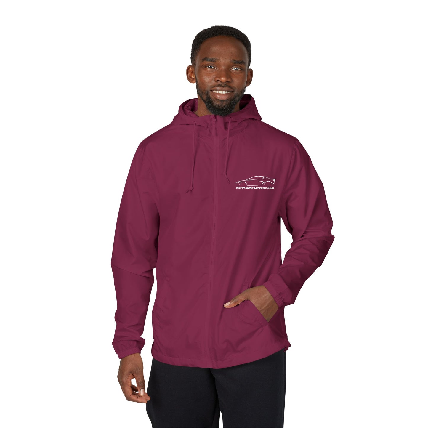 North Idaho Corvette Club Jacket — Unisex Full-Zip Windbreaker Jacket