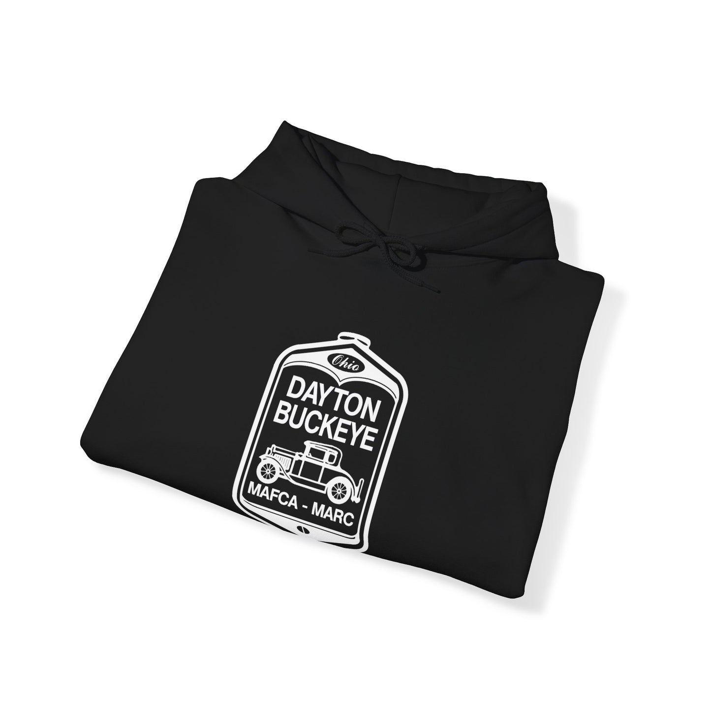 Dayton Buckeye (front logo) Unisex Heavy Blend™ Hooded Sweatshirt