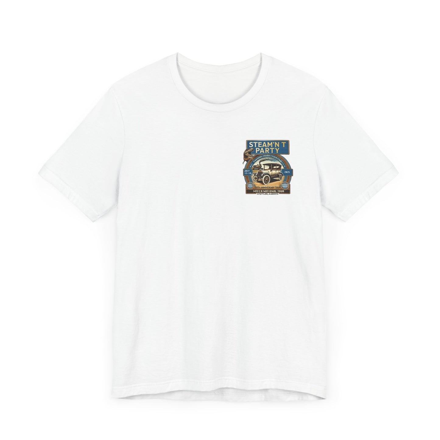 Foothills Model T Ford Club STEAM'N T PARTY (front and back logos)