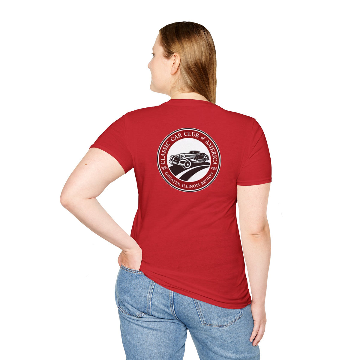 Classic Car Club of America Greater Illinois Region — Unisex Softstyle T-Shirt Front and Back Logos