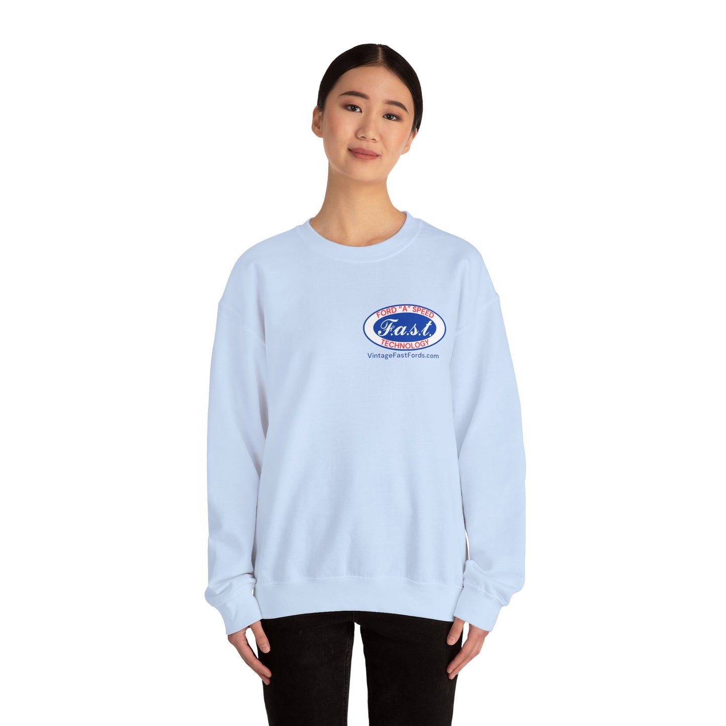 F.A.S.T. Ford "A" Speed Technology (front & back logo) Unisex Crewneck Sweatshirt