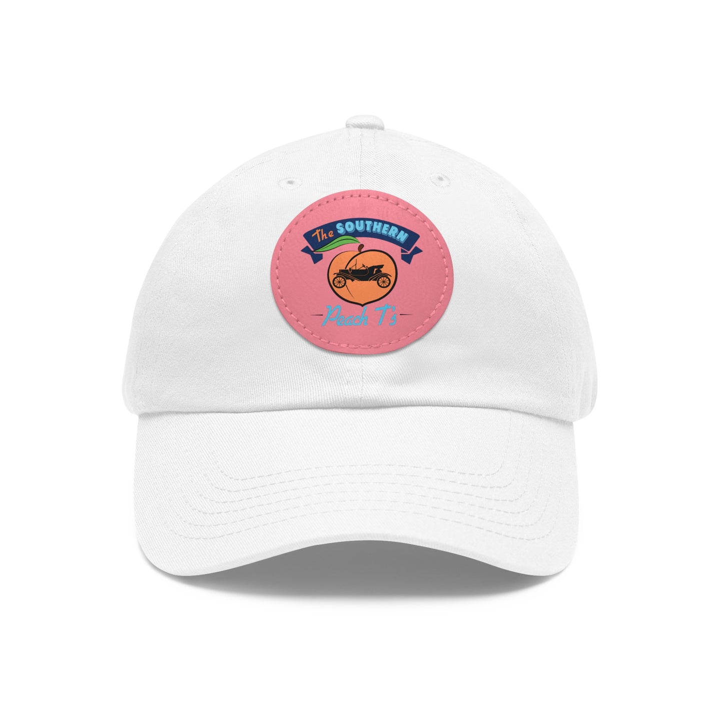 The Southern Peach T's Dad Hat with Leather Patch (Round)