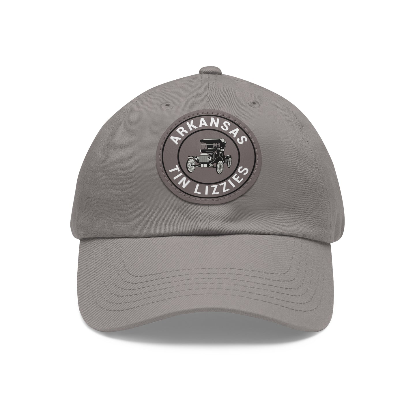 Arkansas Tin Lizzies Dad Hat with Leather Patch (Round)
