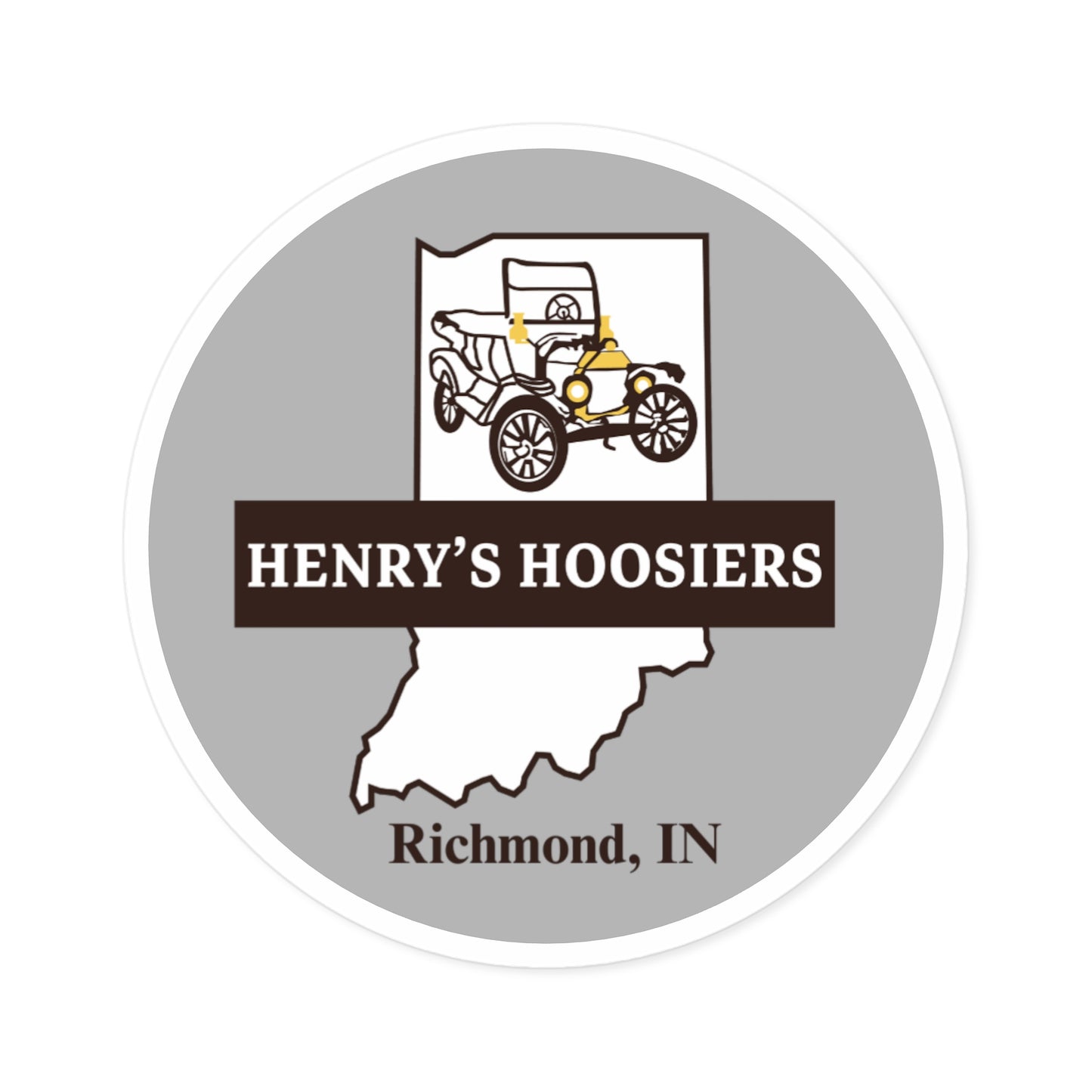 Henry's Hoosiers Round Stickers, Indoor\Outdoor