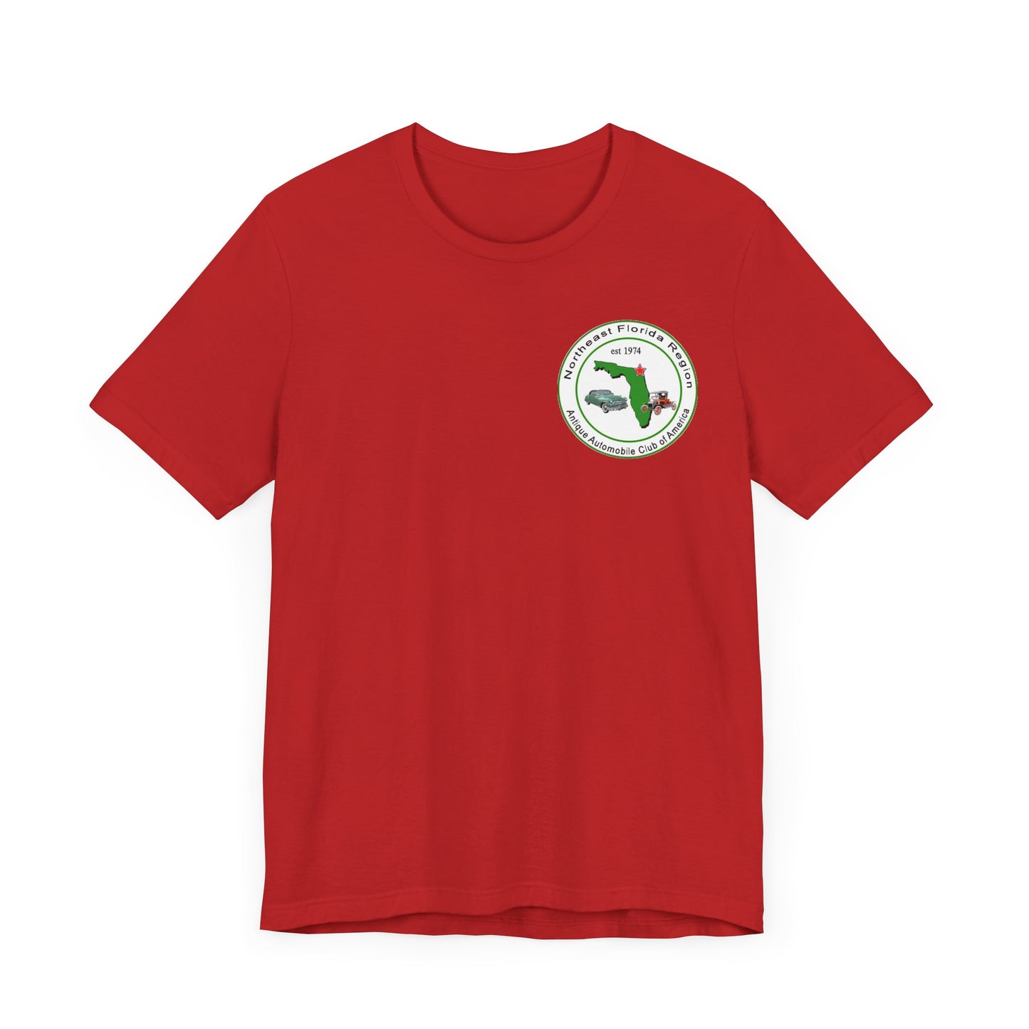 Northeast Florida Region AACA (small front logo) Unisex Jersey Tee - Perfect for Events & Gatherings