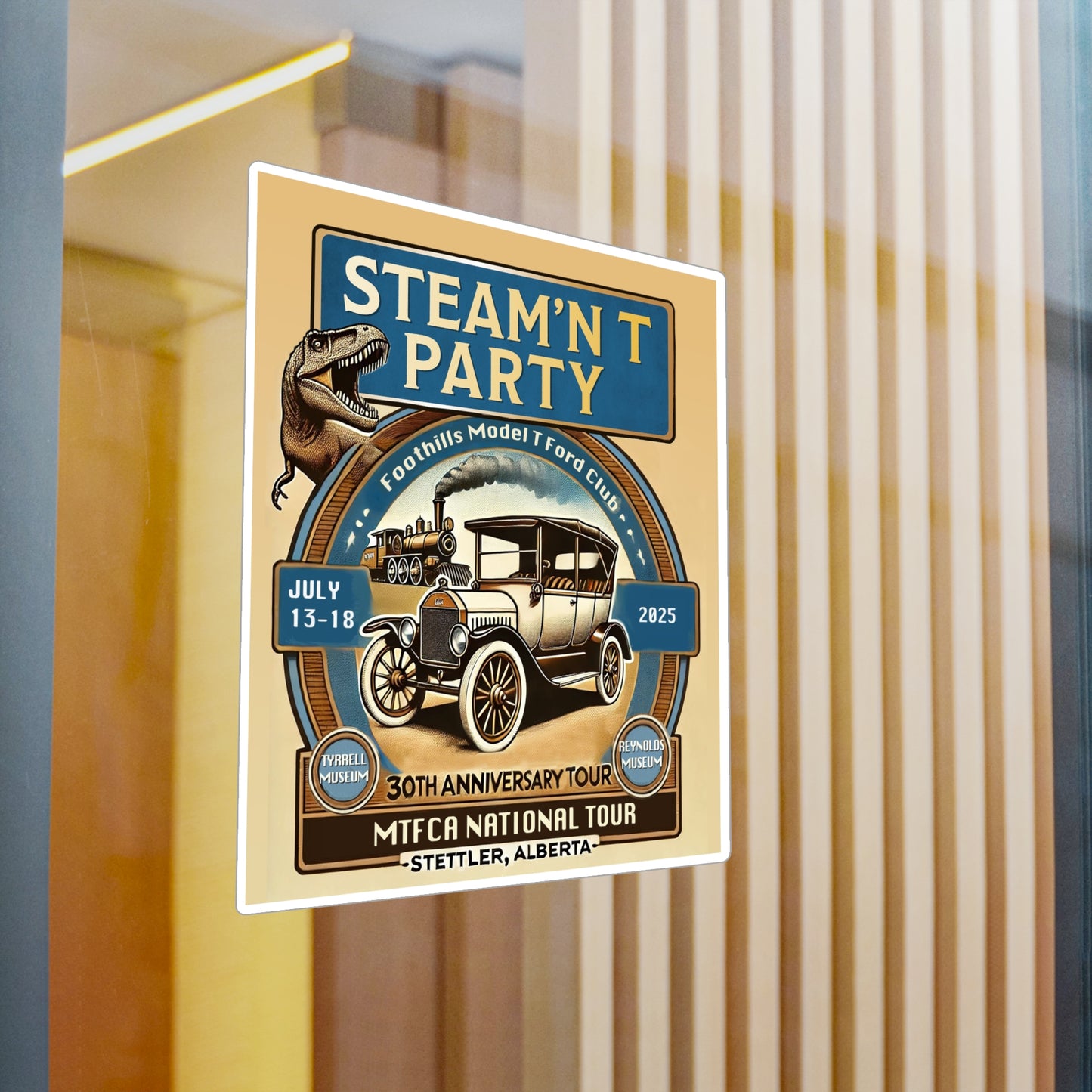 Foothills Model T Ford Club STEAM'N T PARTY Vinyl Decals - Steam'n T Party 2025