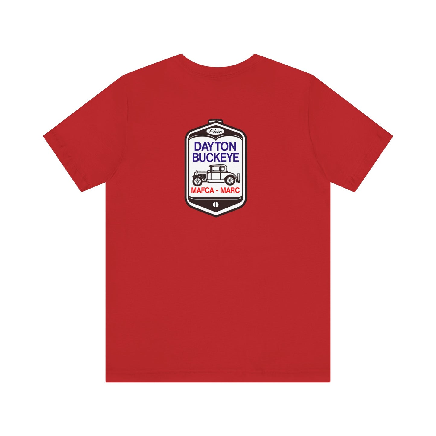 Dayton Buckeye (front and back logo) Unisex Jersey Short Sleeve Tee
