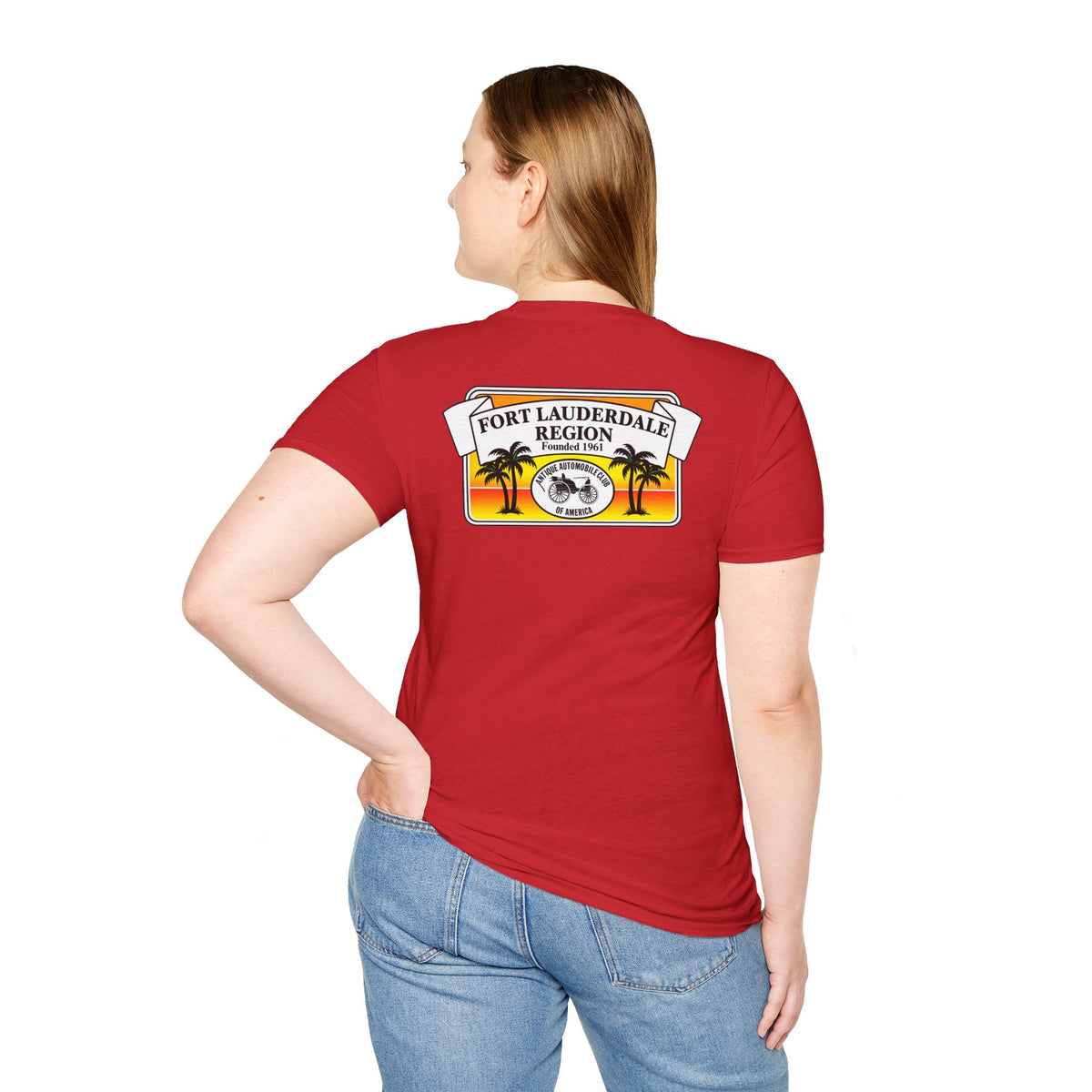 Fort Lauderdale Region AACA T-Shirt - Unisex Softstyle T-Shirt Front and Back Logos