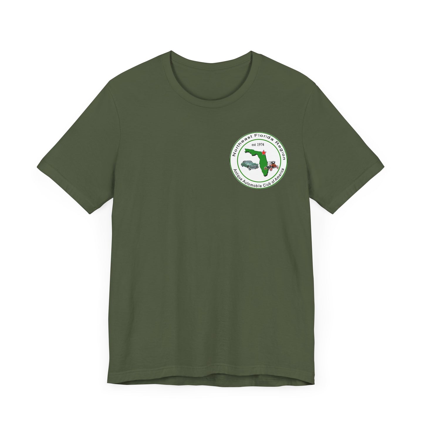 Northeast Florida Region AACA (front and back logos) - Unisex Jersey Shirt for Car Enthusiasts