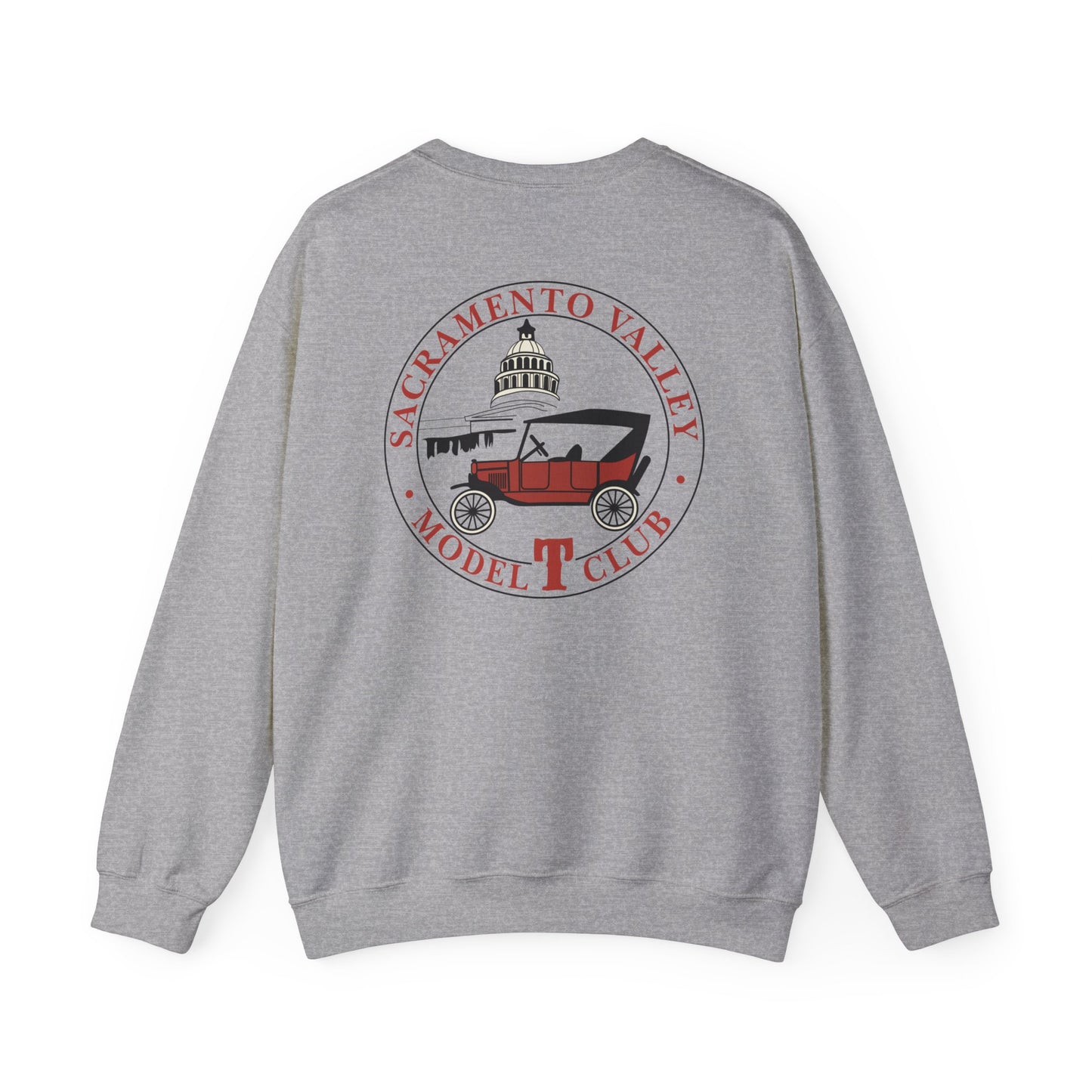Sacramento Valley Model T Club (front and back logo) Unisex Heavy Blend™ Crewneck Sweatshirt