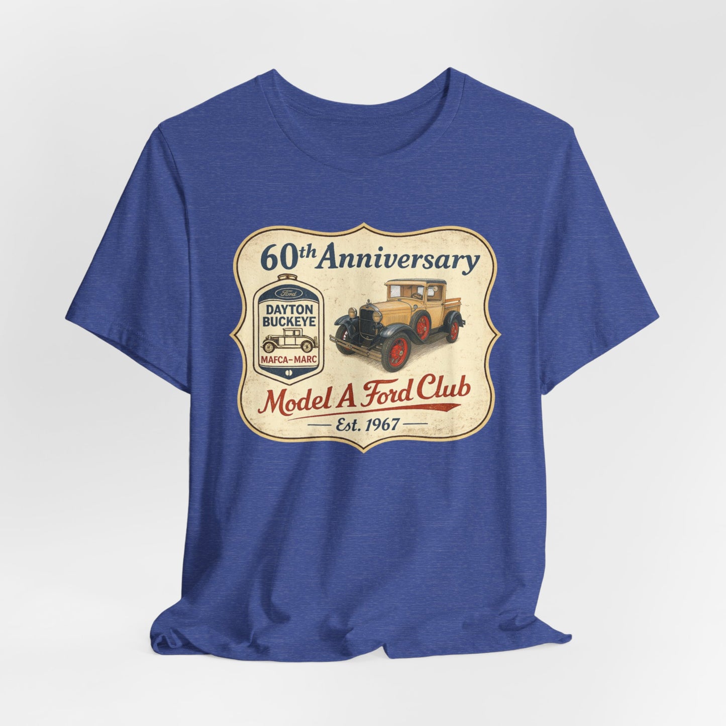 Dayton Buckeye Model A Ford Club 60th Anniversary Tee (DDJ) - Vintage Classic Car Shirt