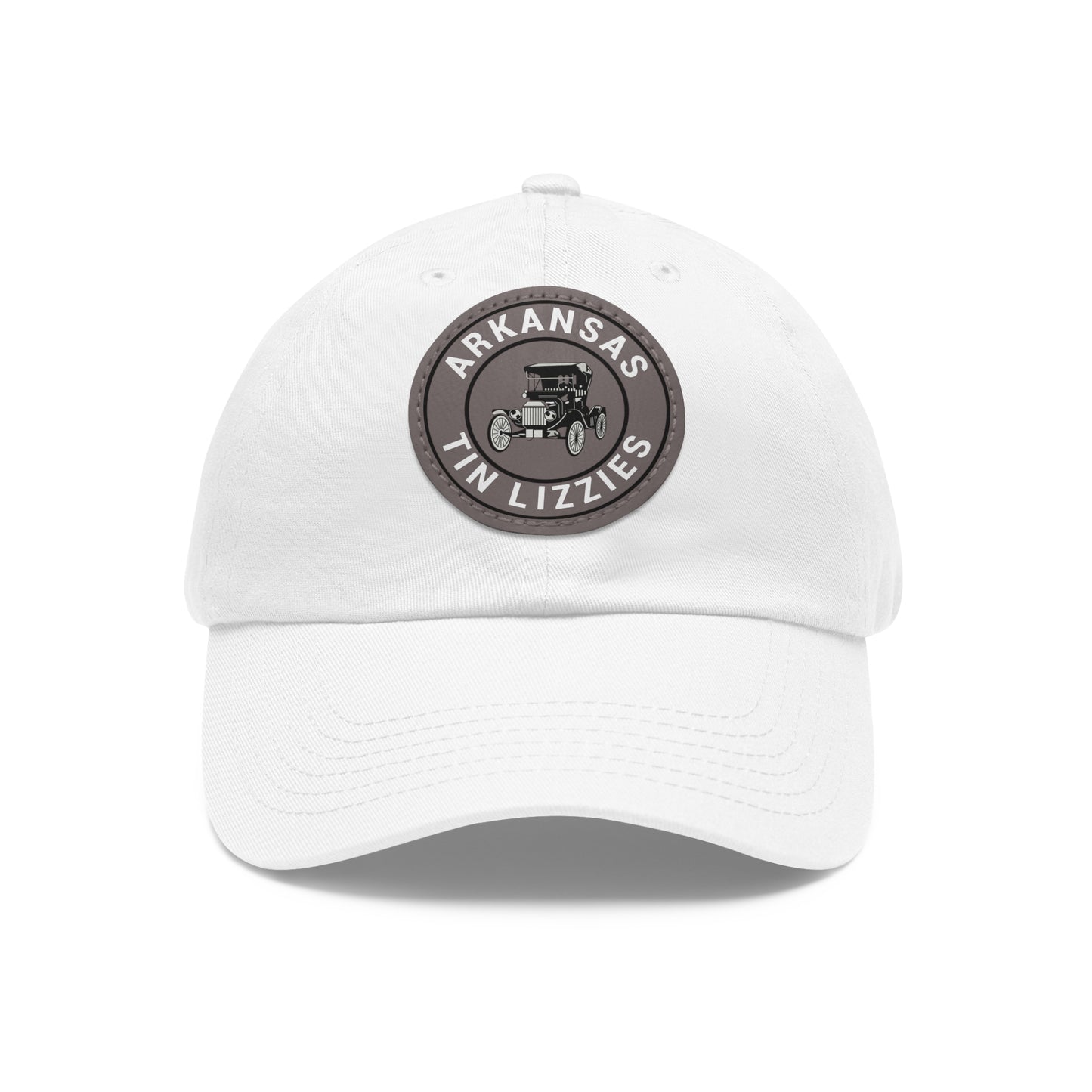 Arkansas Tin Lizzies Dad Hat with Leather Patch (Round)