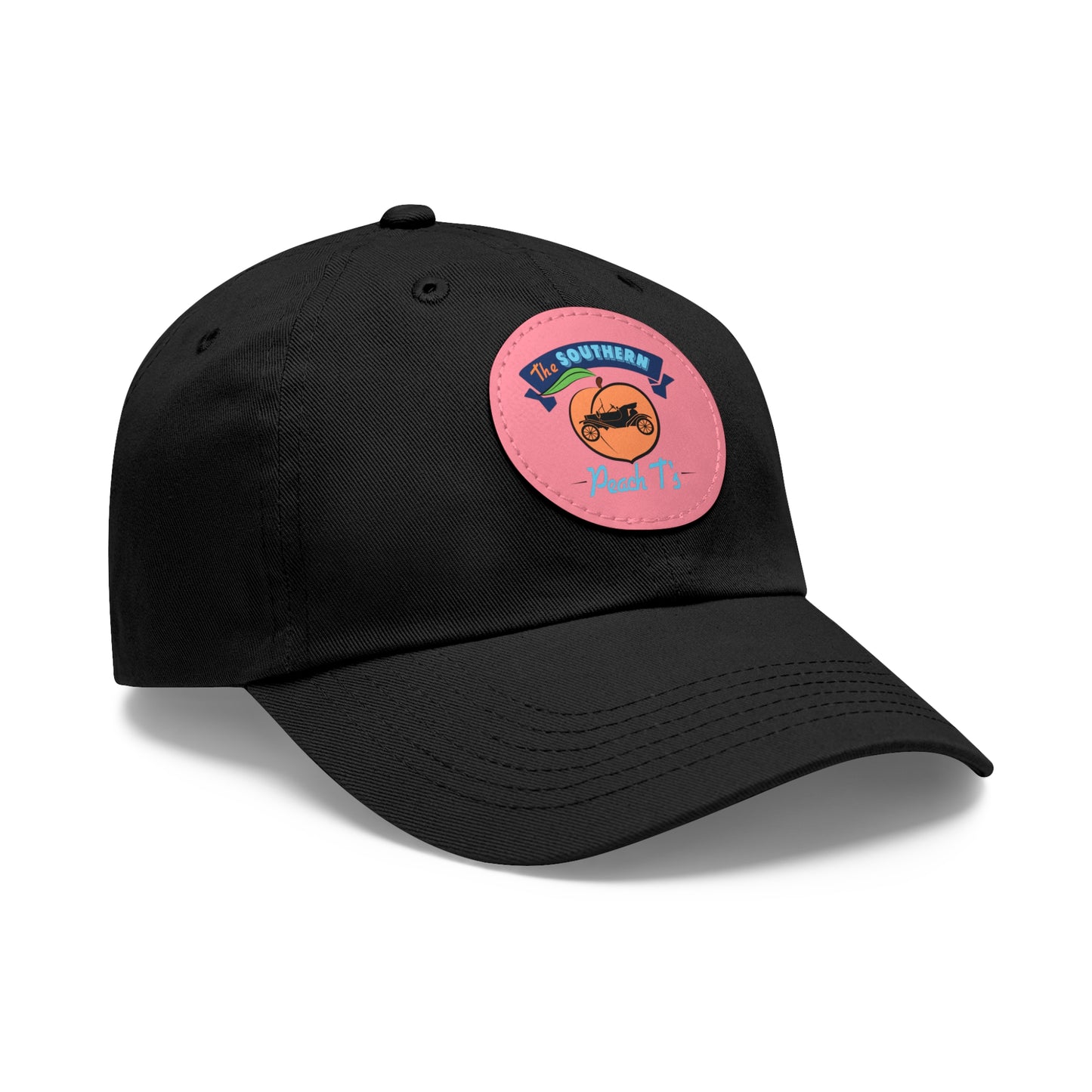 The Southern Peach T's Dad Hat with Leather Patch (Round)