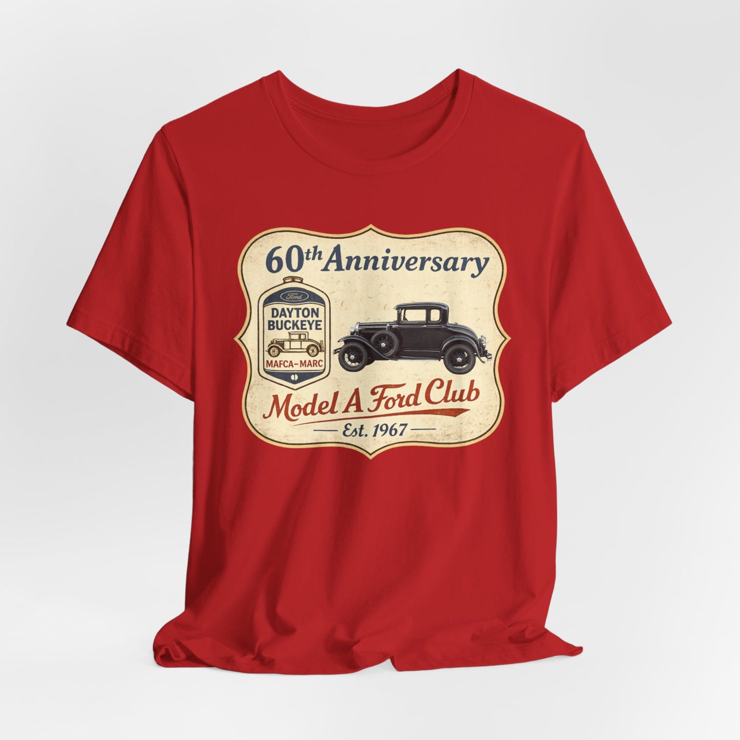 Dayton Buckeye Model A Ford Club 60th Anniversary Tee (RBS) - Vintage Classic Car Shirt