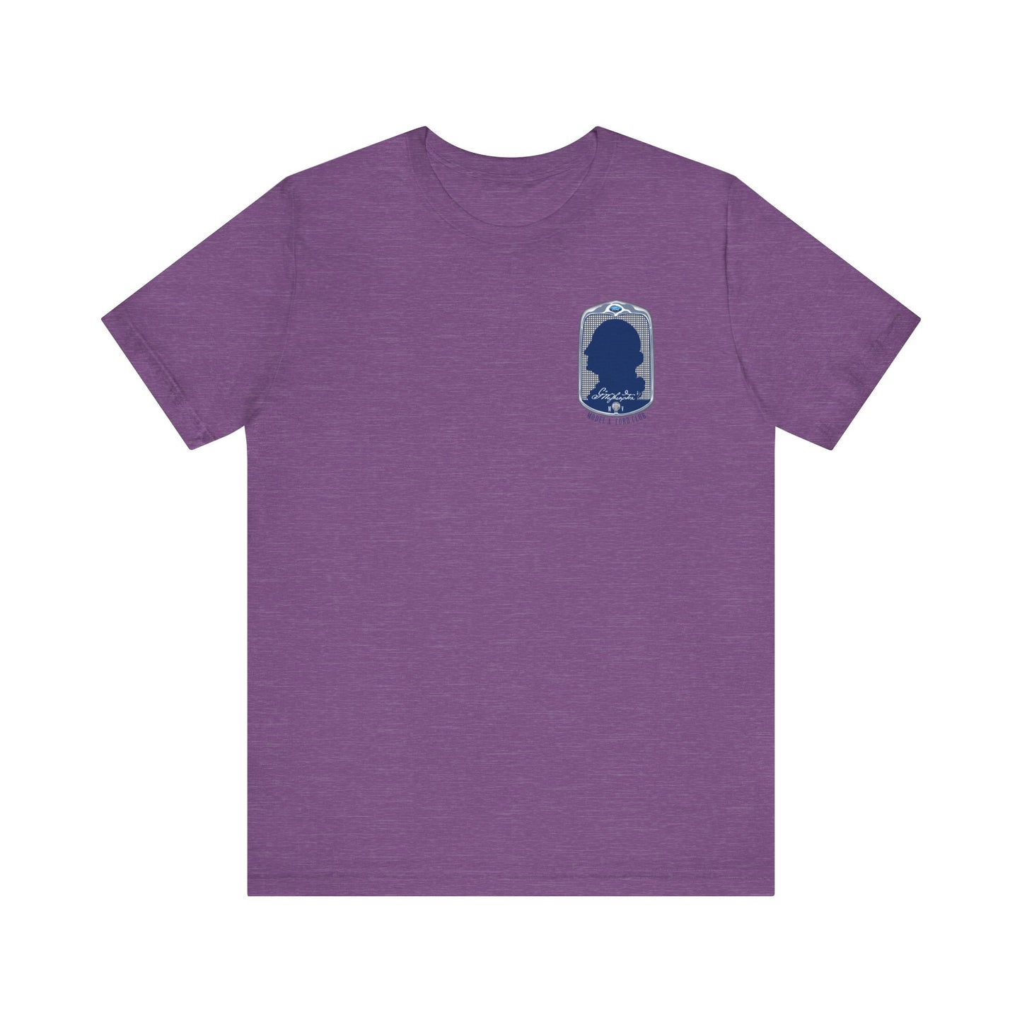 George Washington Model A Ford Club (front and back blue logo) Unisex Jersey Short Sleeve Tee