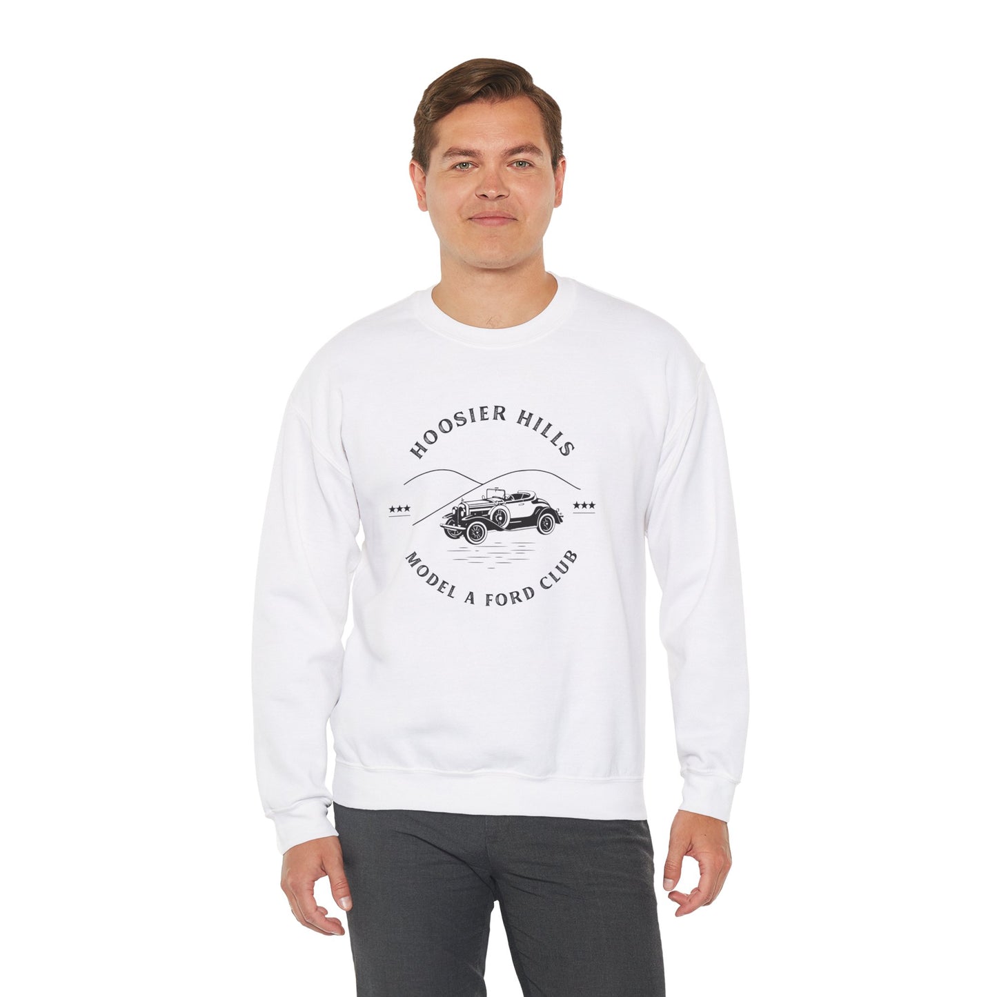 Hoosier Hills Model A Ford Club Unisex Heavy Blend™ Crewneck Sweatshirt